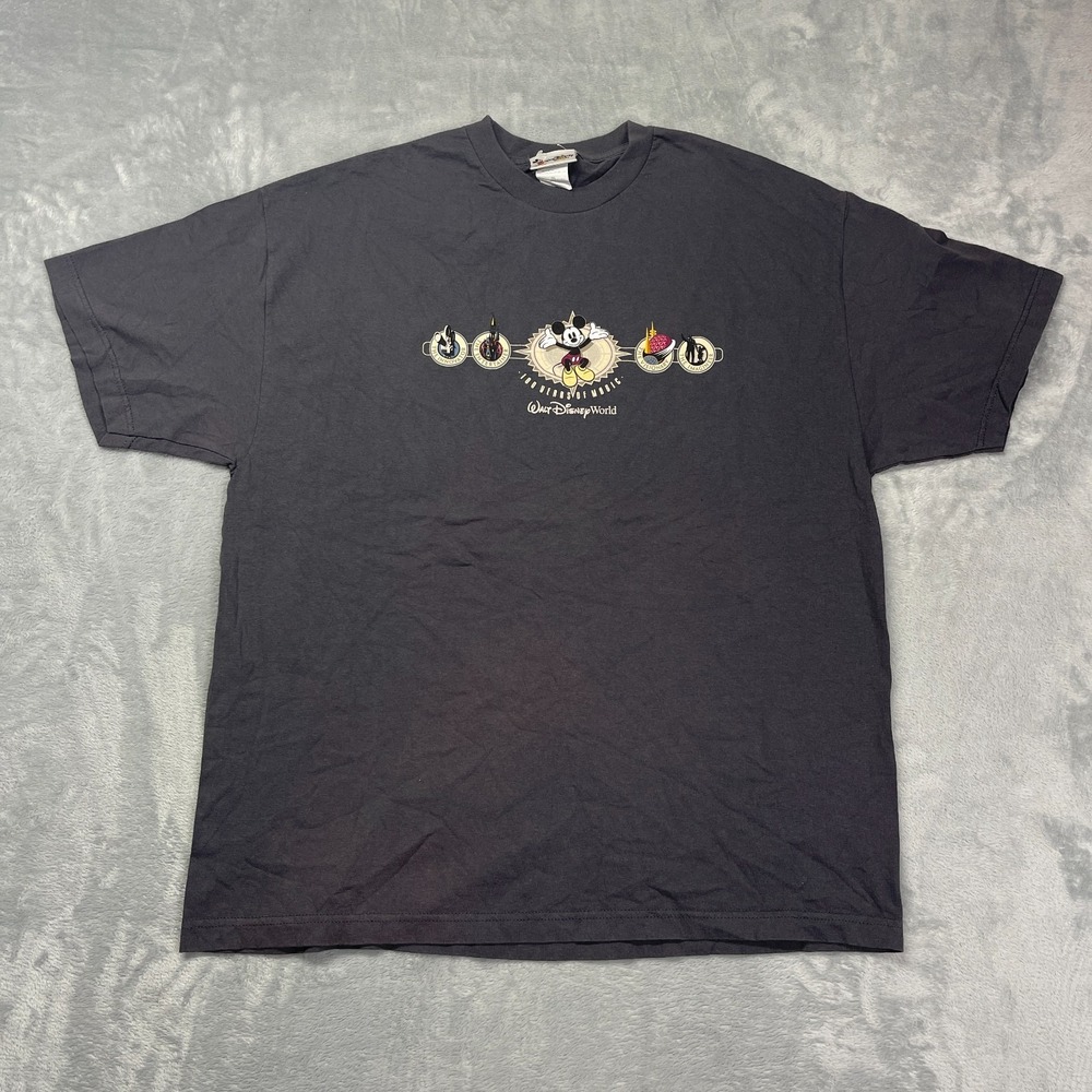 Walt Disney World 100 Years Of Magic T-Shirtโ Mens 2XL Gray Mickey Mouse Graphic